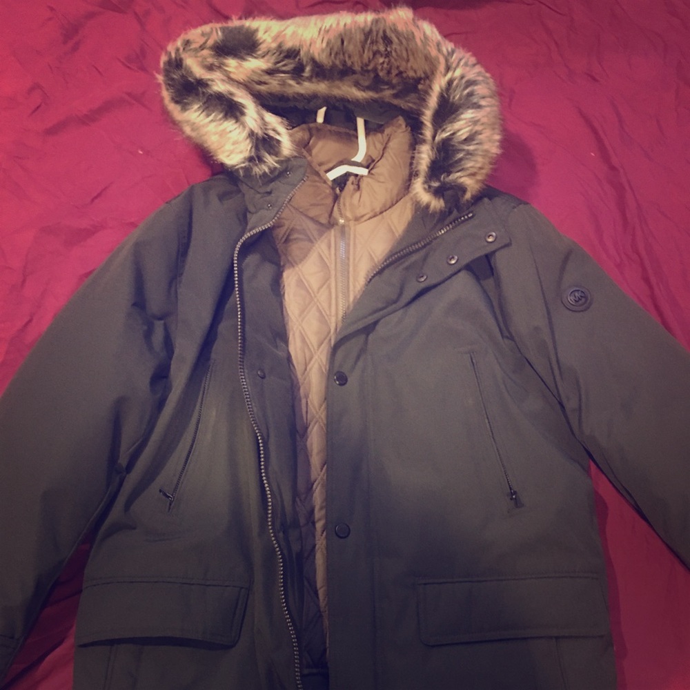 Michael Kors Men’s Big & Tall Hooded Coat